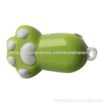Palm-shaped MP3 Player, Made of ABS with Silkscreen Logos Printing